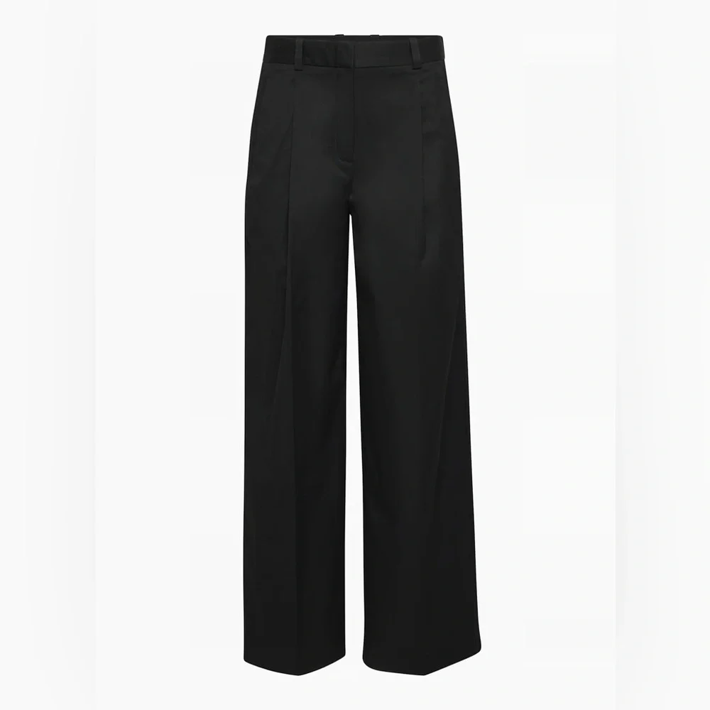 NWT Aritzia Babaton Inbound pleated front Wide Leg mid rise pants size 2 - Picture 2 of 12